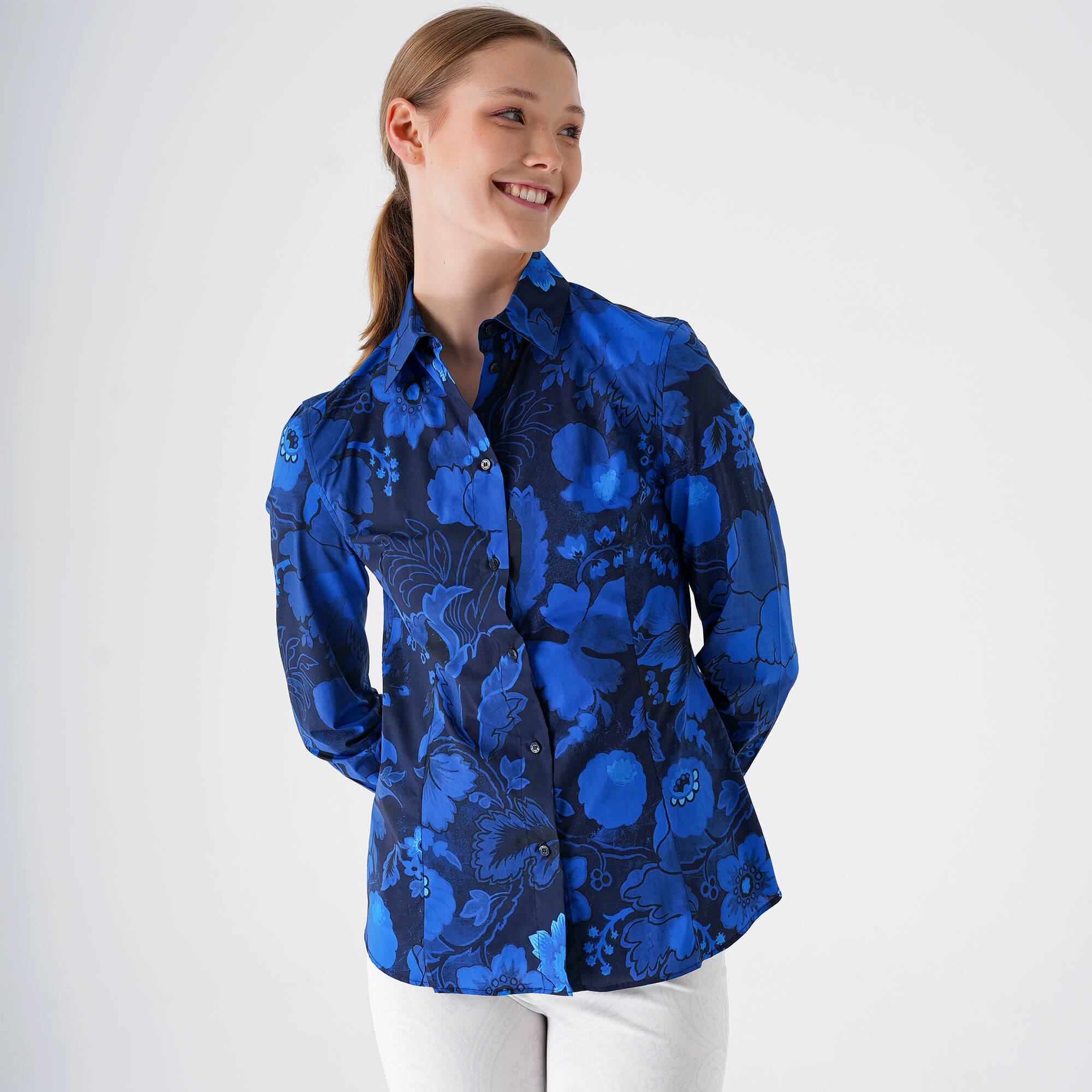 Etro - Blue Floral Print Shirt